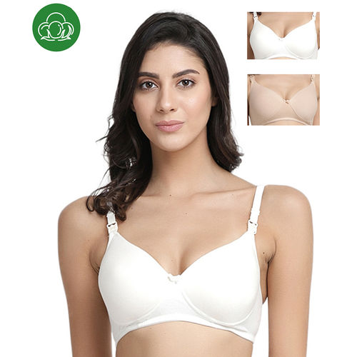 Buy Inner Sense Organic Cotton Antimicrobial Backless Non-Padded Seamless  Bra-Pack Of 3-MultiColor online