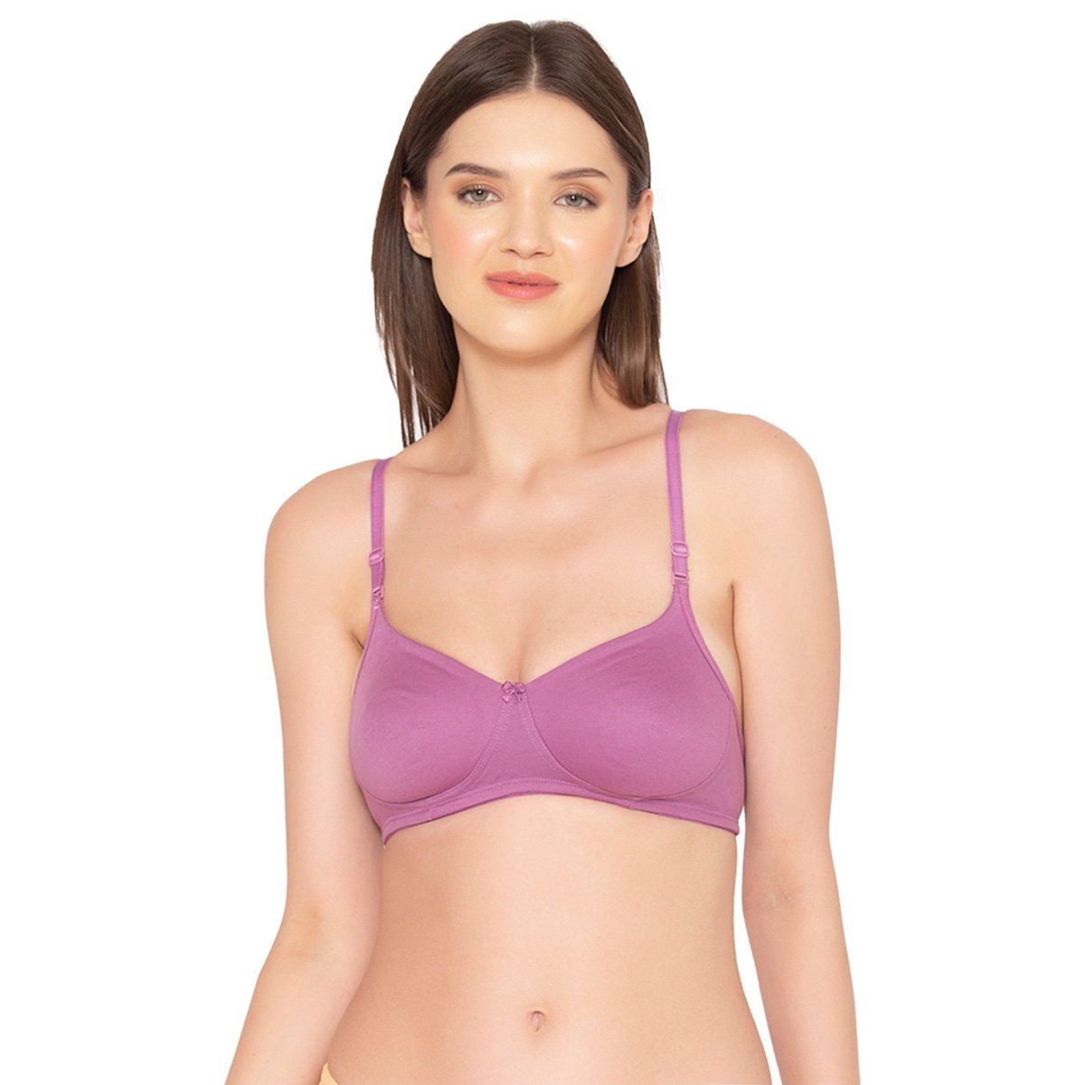Buy Groversons Paris Beauty Women's Printed Everyday T-Shirt Bra,  Comfortable, Non-Padded with Seam, Providing a Natural Curvy Shape  (BR108-PURPLE-30B) at