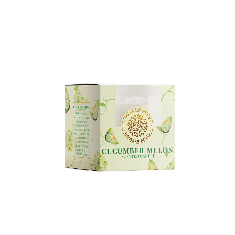 House of Aroma Cucumber Melon Scented Glass Candle