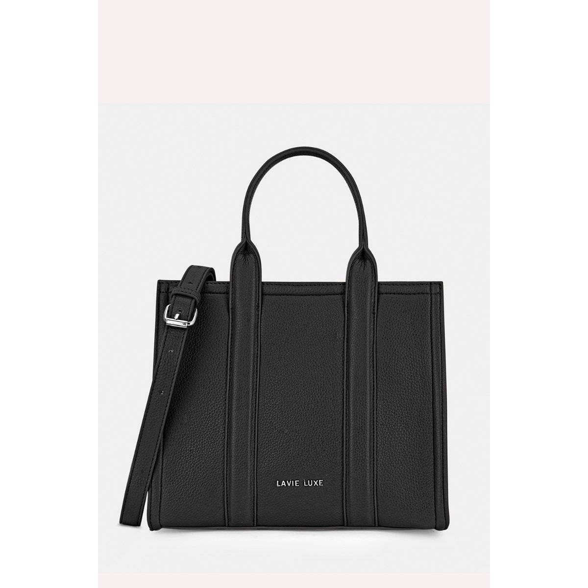 Lavie Luxe Women's Cobs Medium satchel (Black) (M)
