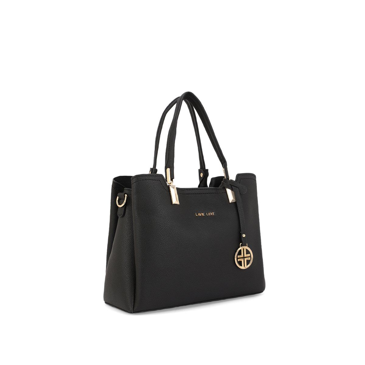 wpeace_0314 Buy Lavie Luxe Women's Azura med 3 compartment Satchel(Black) (M