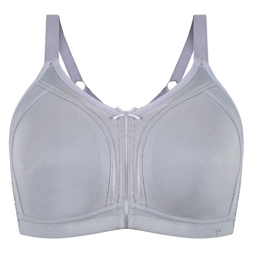 NYKD by Nykaa Women’s Full Support M-Frame Heavy Bust Everyday Cotton Bra |  Non-Padded | Wireless | Full Coverage| Bra, NYB101, Light Blue, 38D