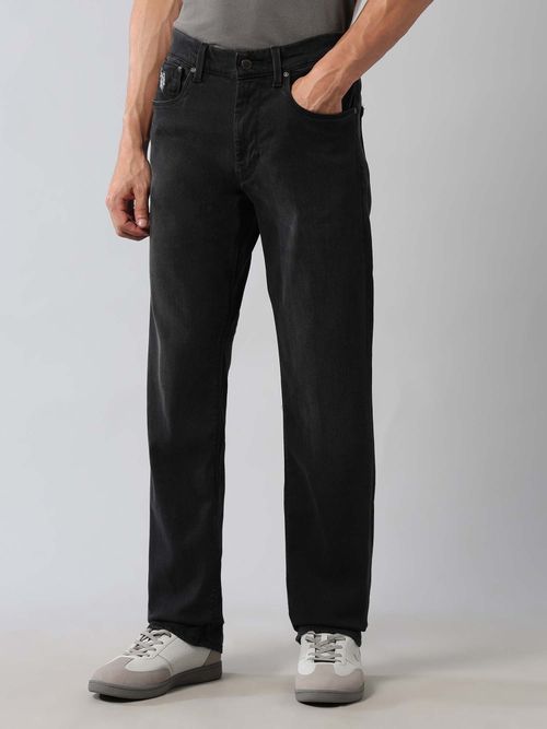 Buy Polo Denim Mens Harold Straight Fit Black Jeans