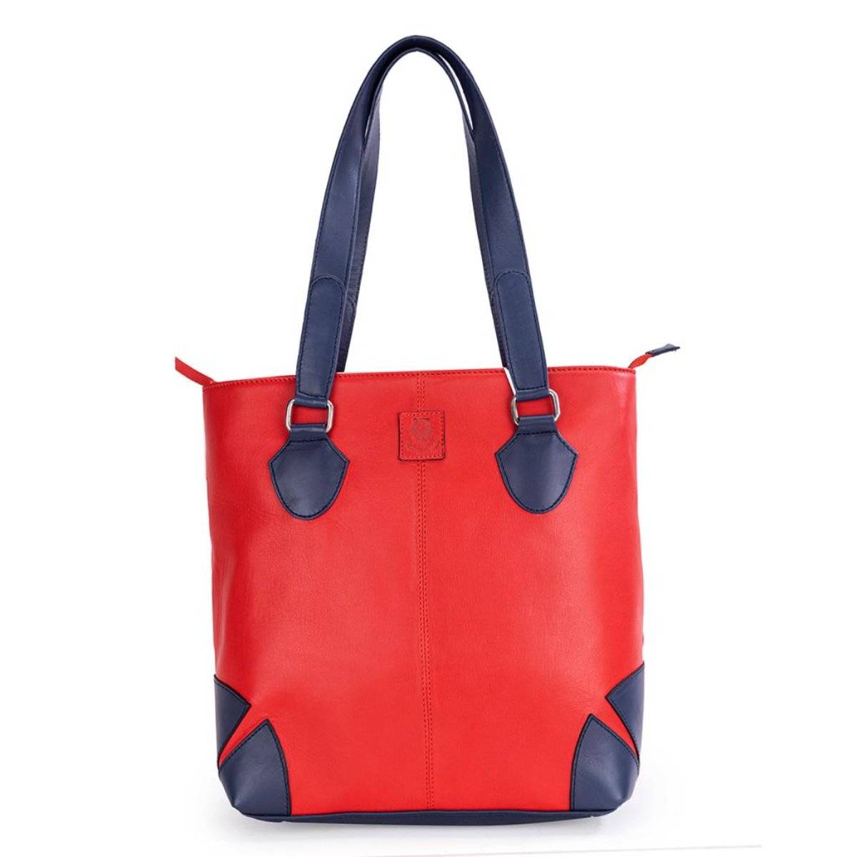 ABELARDO DE MODA Anchor red Leather Hand Bag (L)