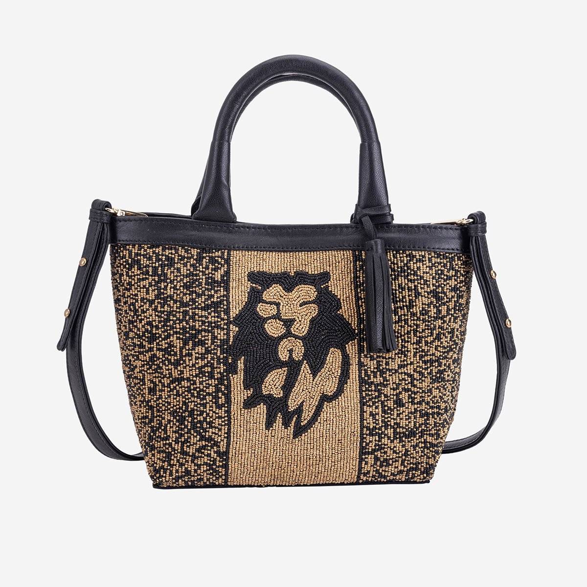 ABELARDO DE MODA Helen Gold Hand Woven Hand Bag (M)