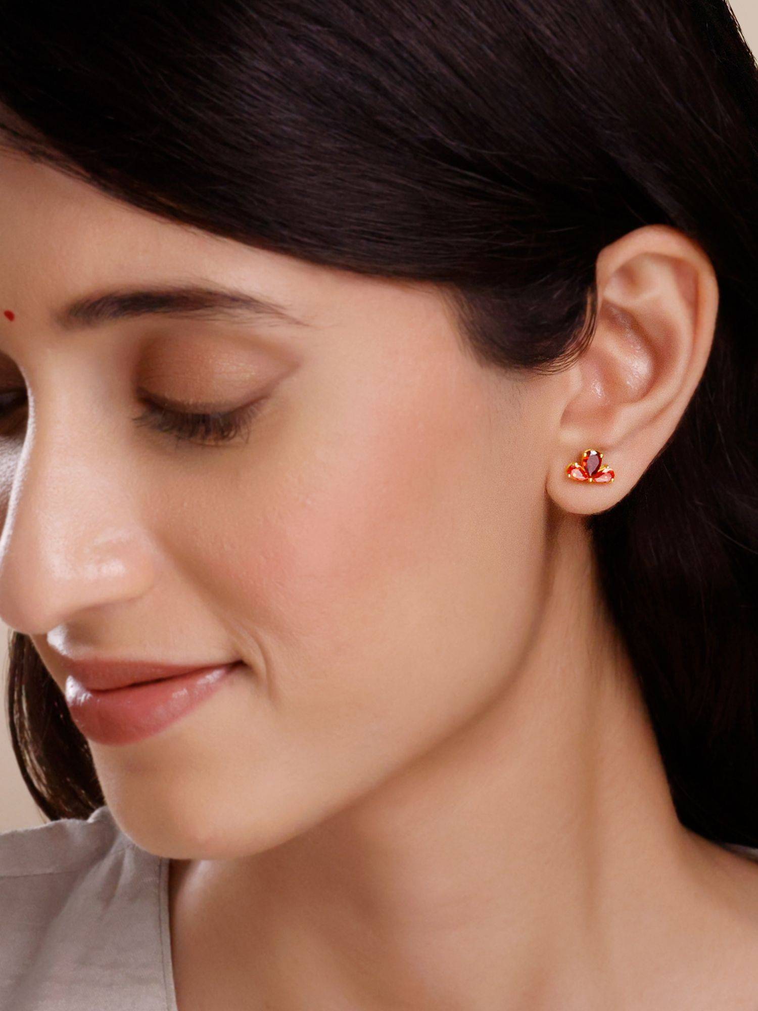 GIVA 925 Silver Golden Aurora Studs