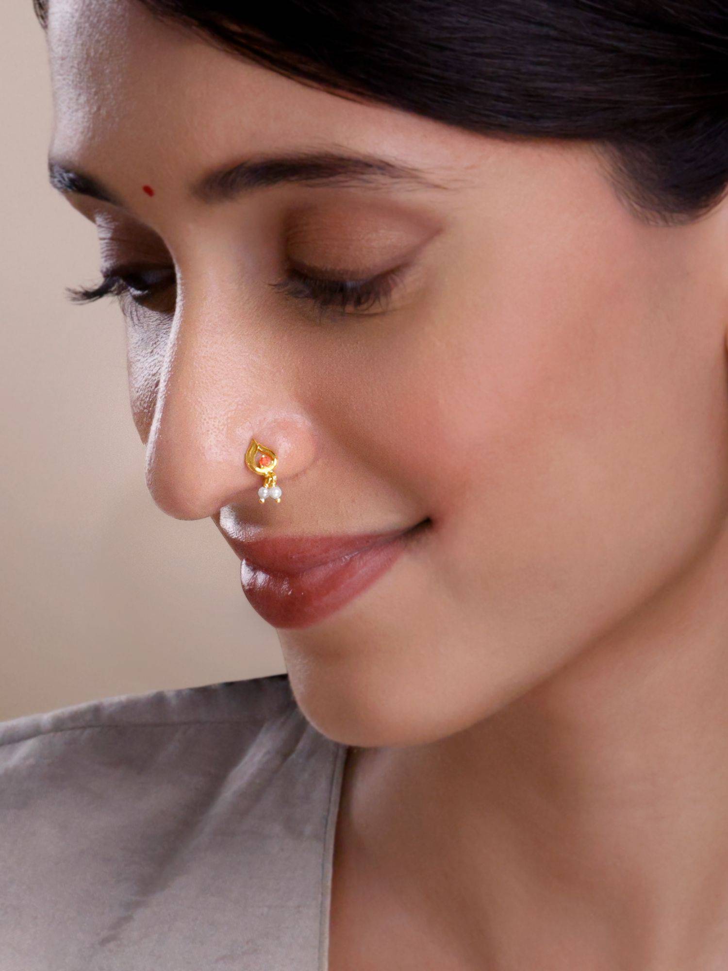 GIVA 925 Silver Golden Iris Clip On Nosepin