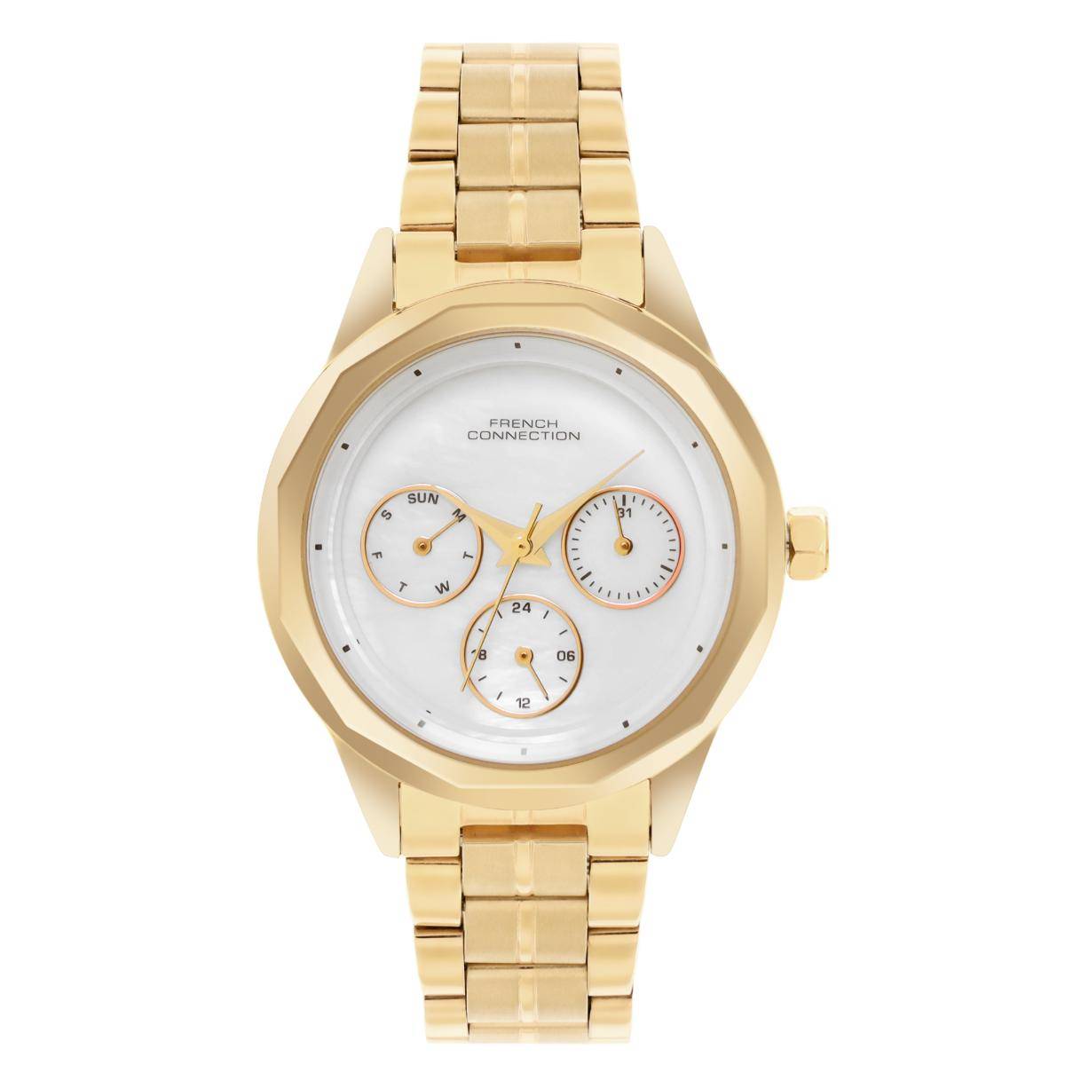 French Connection Women White Dial Stainless Steel Analog Watch - FCH06GM (M)