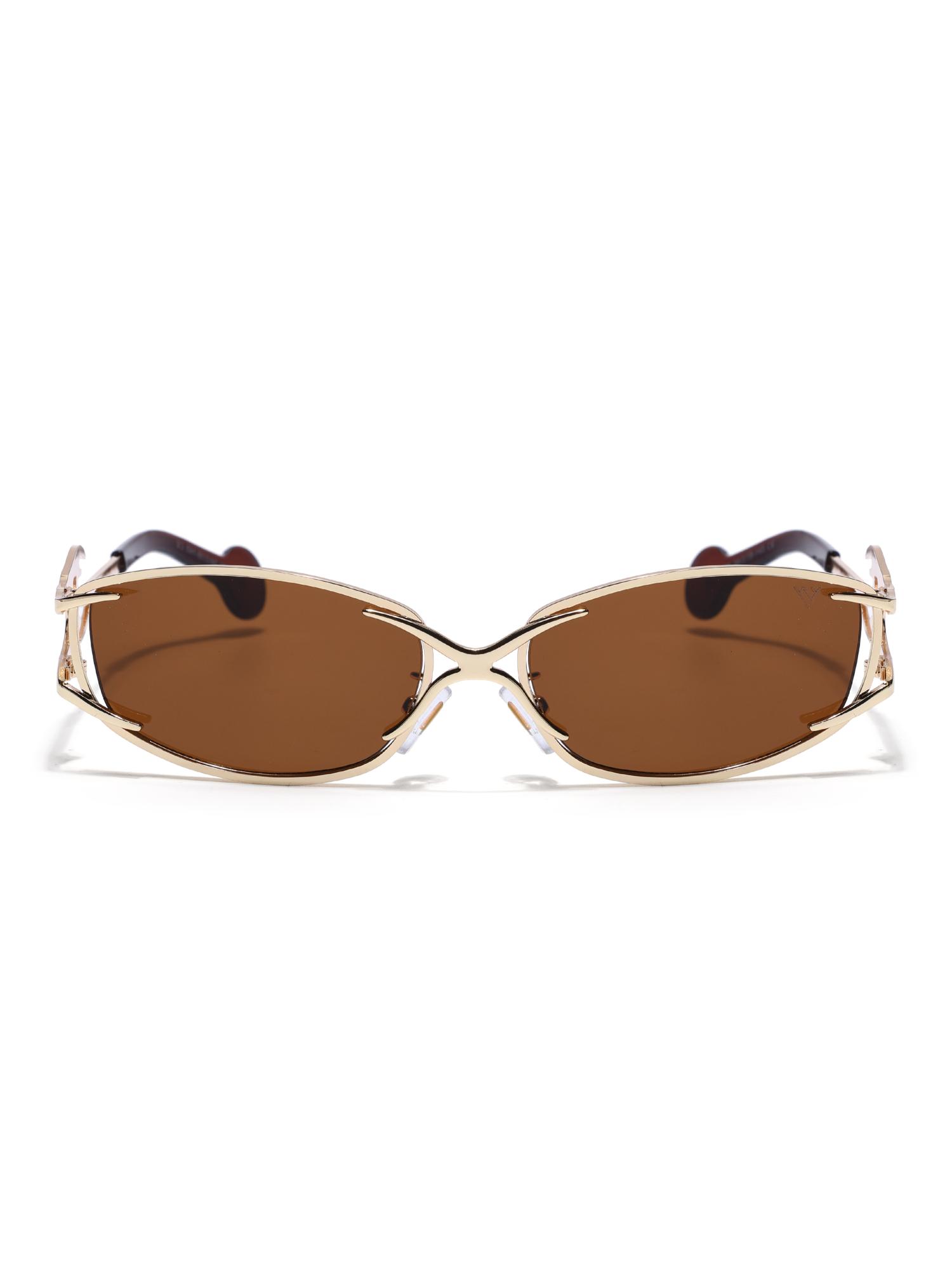Buy Voyage Unisex UV Protected Brown Lens Sunglasses - MG8563 (54