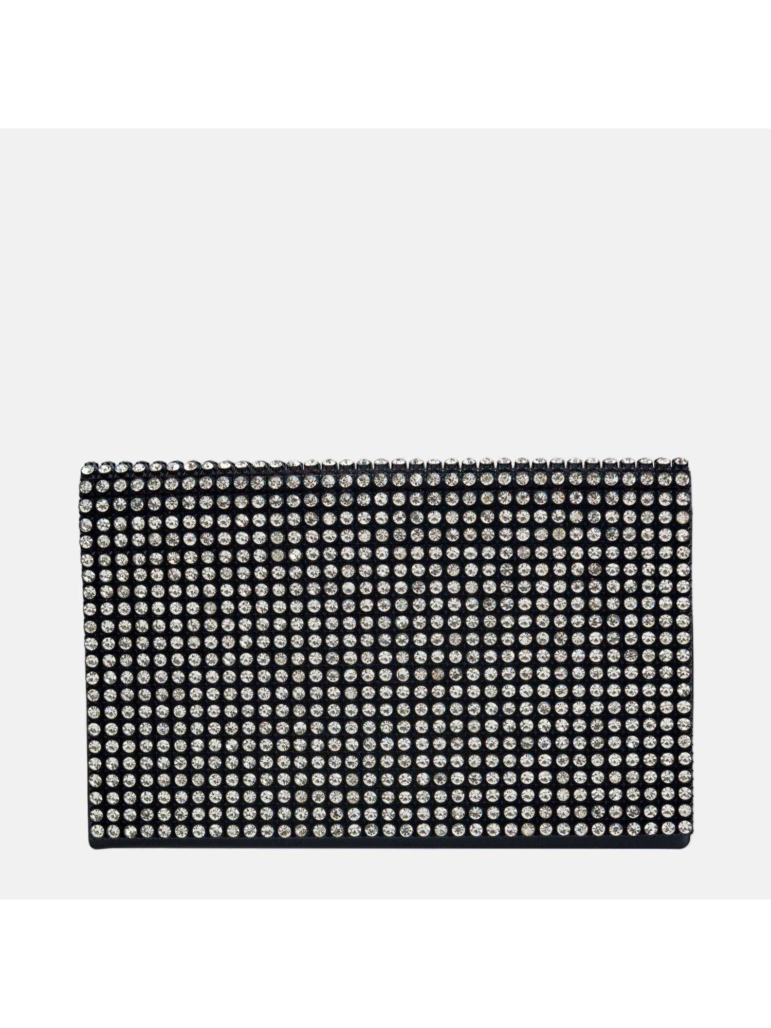 Gioia Black Lia Crystal Studded Clutch