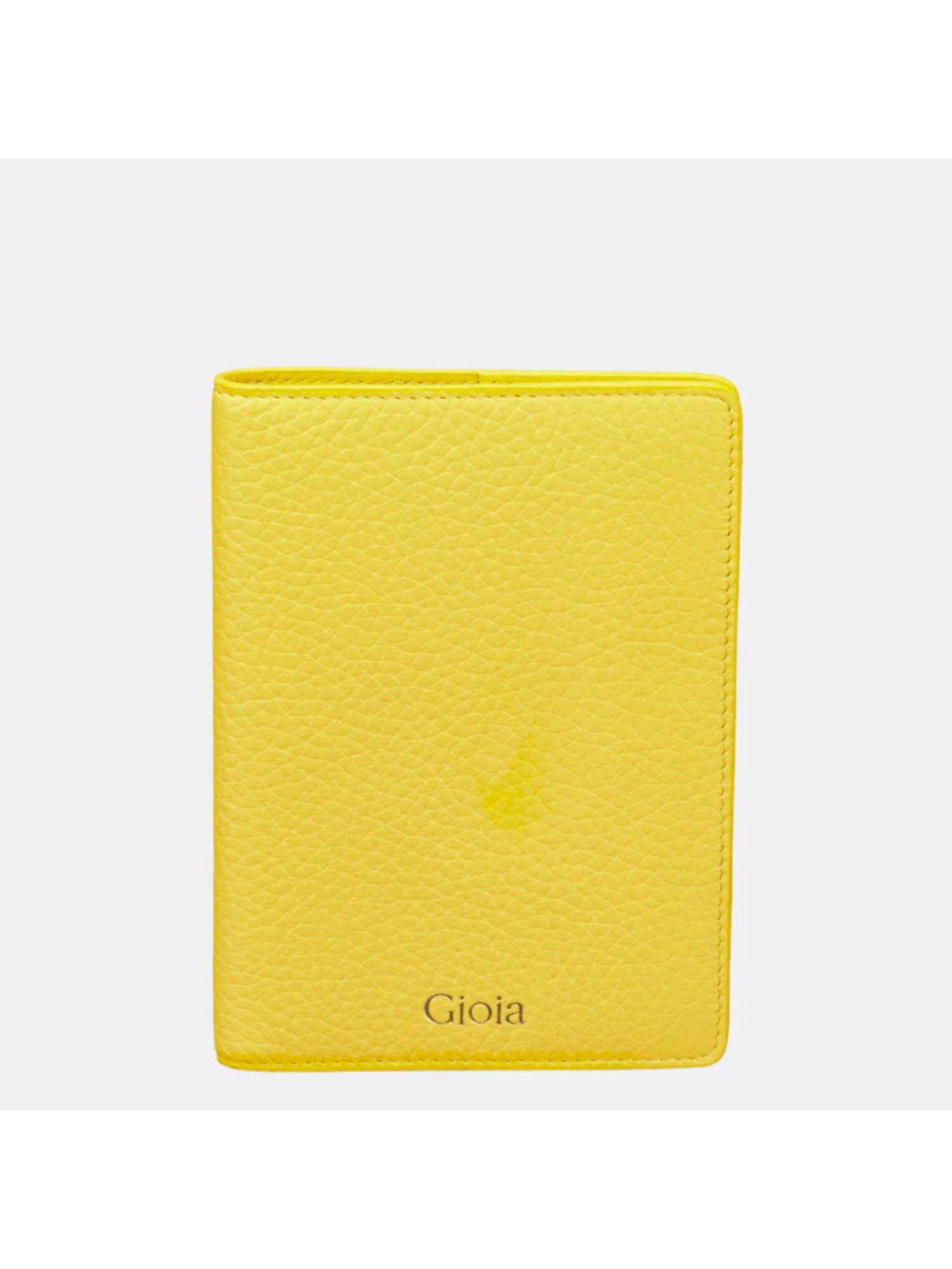 Gioia Yellow Rober Passport Holder