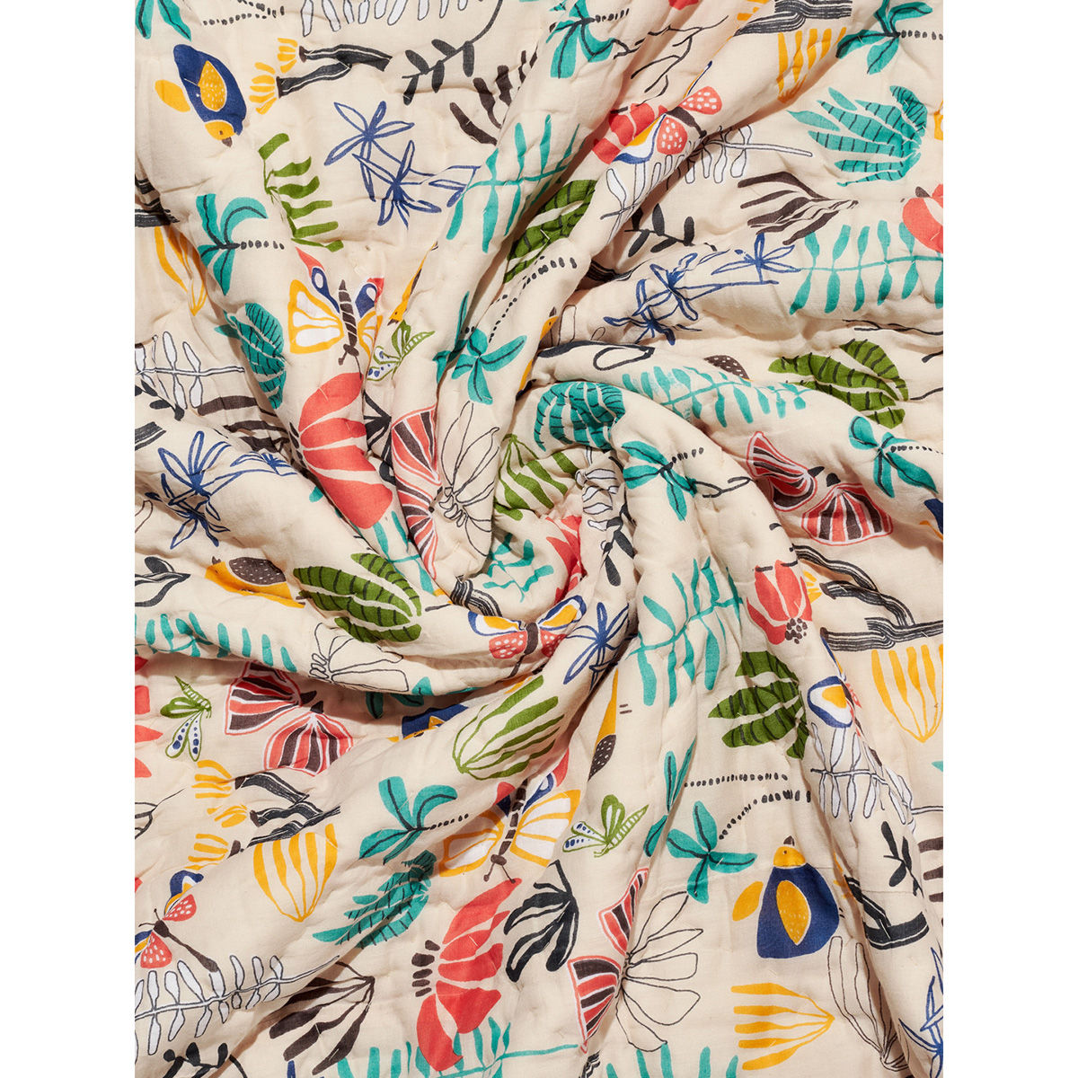 Buy Fabindia Cotton Printed Quilt Tropical Online