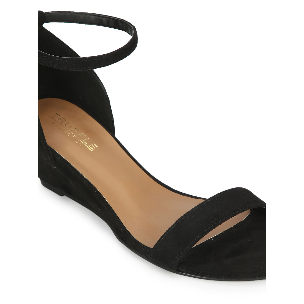 low black wedges with ankle strap