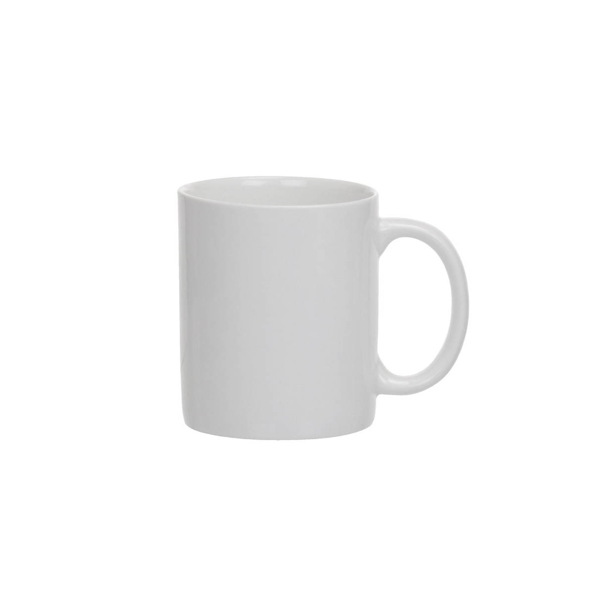 CLAY CRAFT Fine Ceramic White Solid Milk Mug 340 ml - 1 Piece