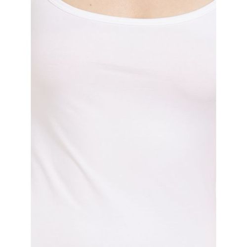 SOIE Women'S White Cotton Spandex Slip (XXL)