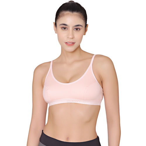 Buy Bodycare Sports Bra In Peach-Pink-Skin Color - Pack Of 3 Online