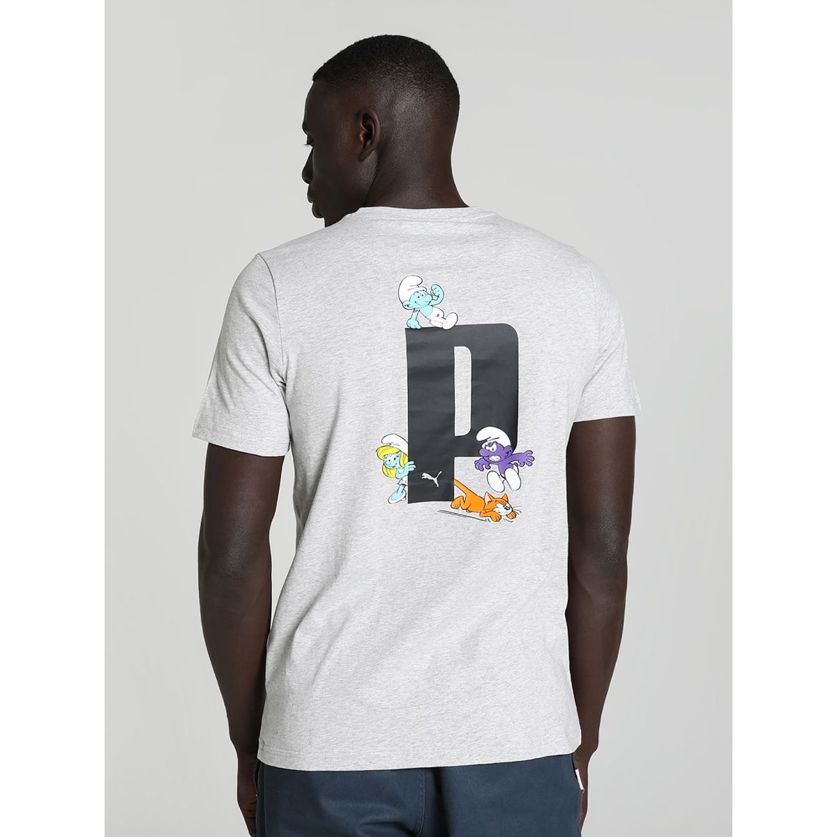 Buy Puma X The Smurfs Men's Grey T-Shirt Online