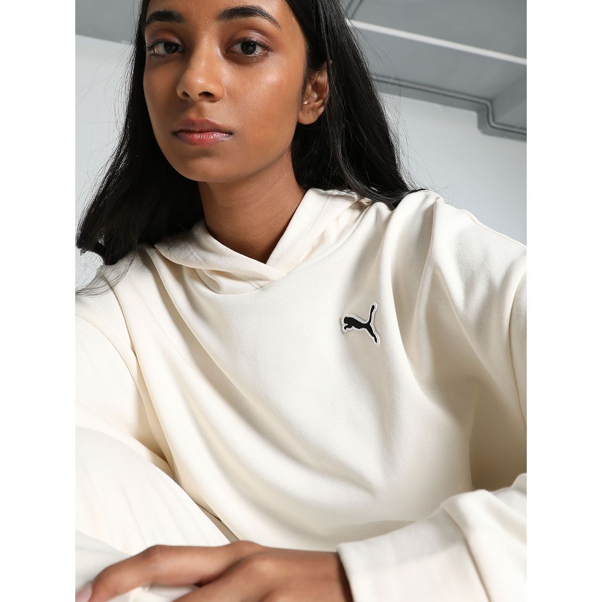 Buy Puma Better Essentials Women's Off White Hoodie Online