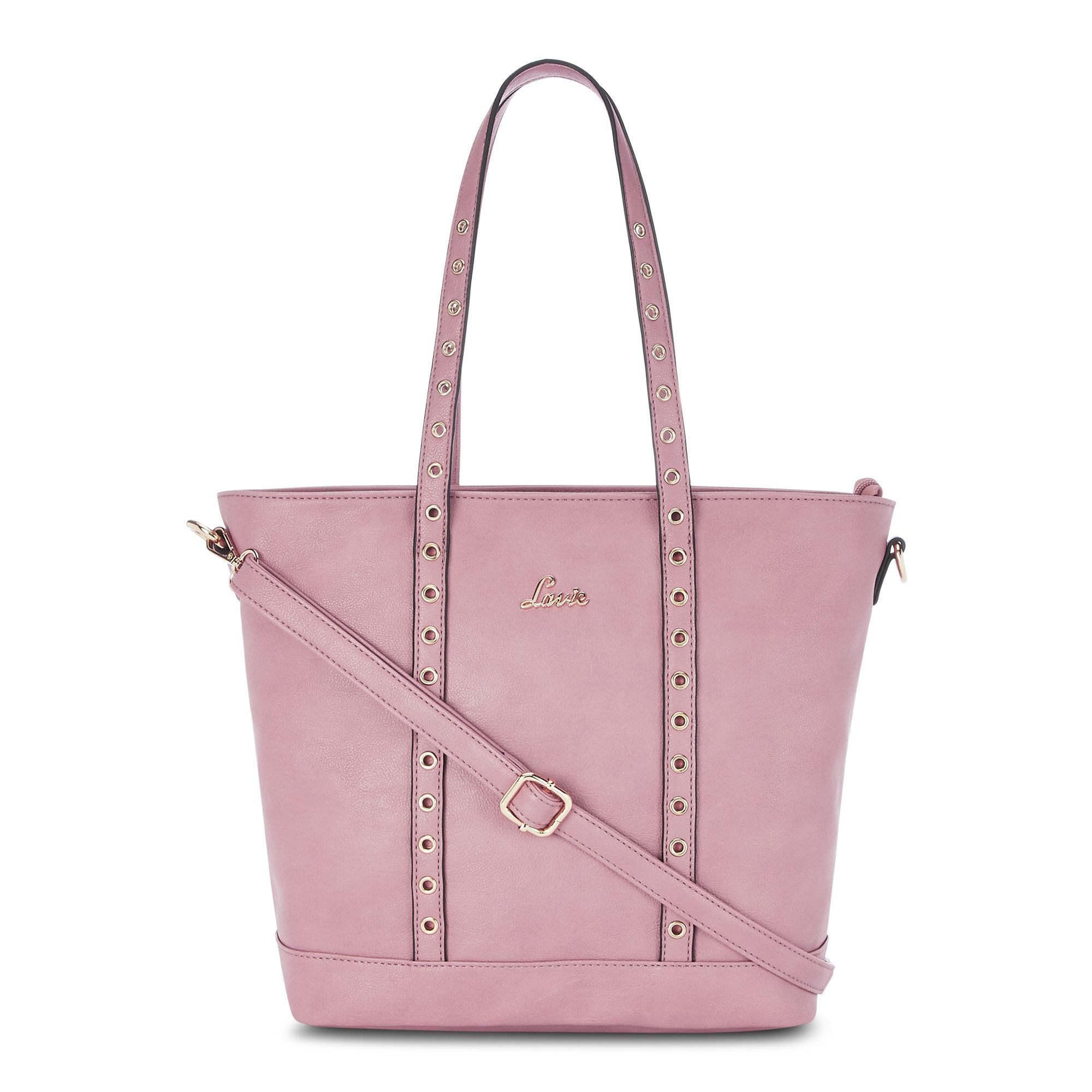 lavie pink solid shoulder bag