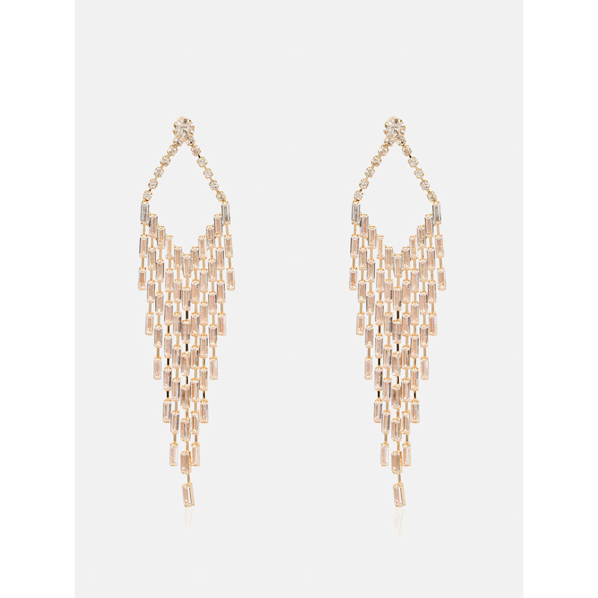 Buy KAZO Gold Studded Hanging Danglers Online