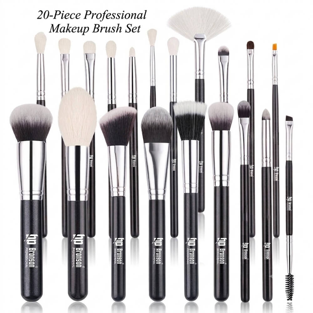 Bronson Professional 20Pc Face & Eyes Makeup Brushes set