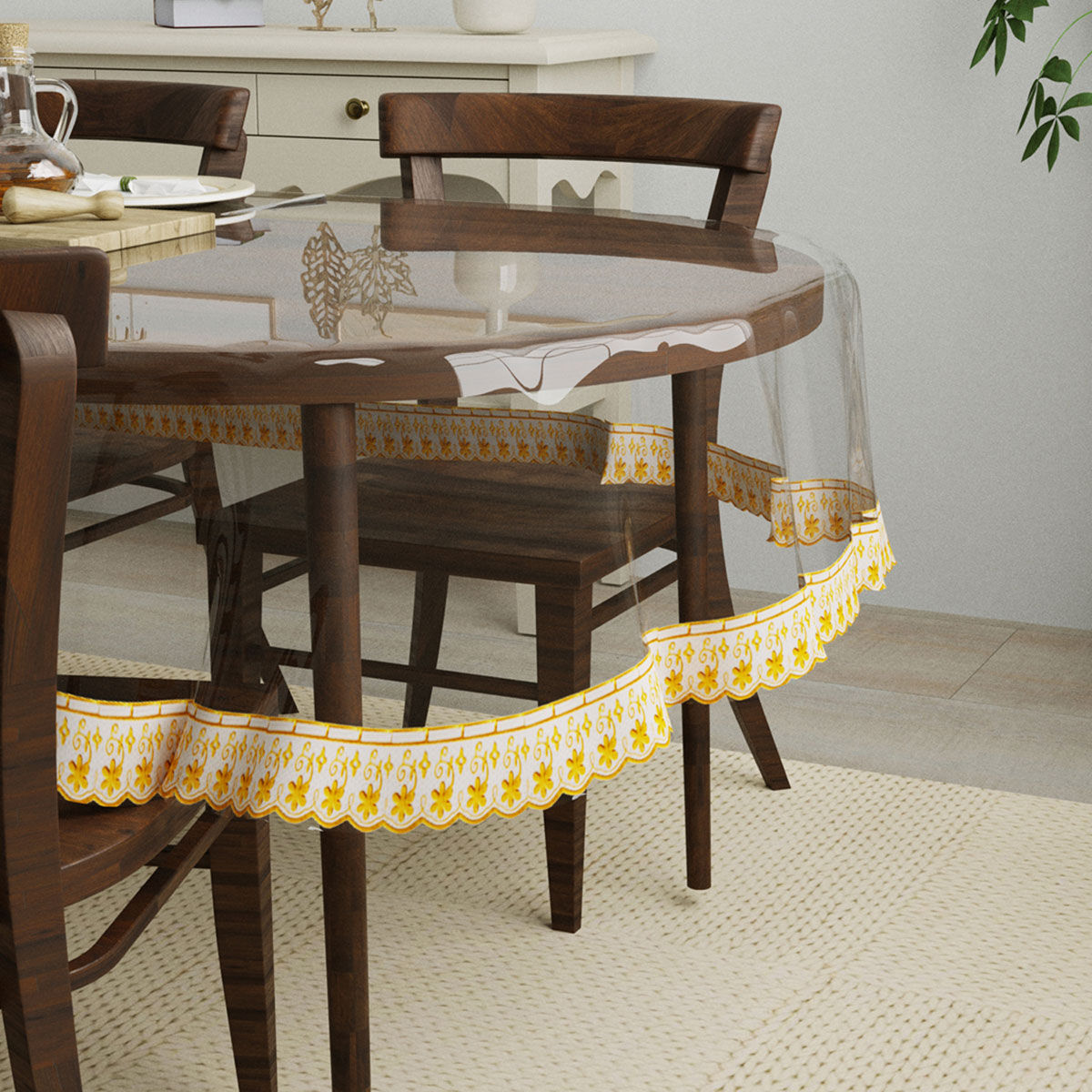 Oval shape dining discount table 4 seater