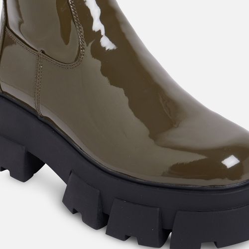 Buy Aldo Grandsole Synthetic Khaki Solid Lug Boots Online