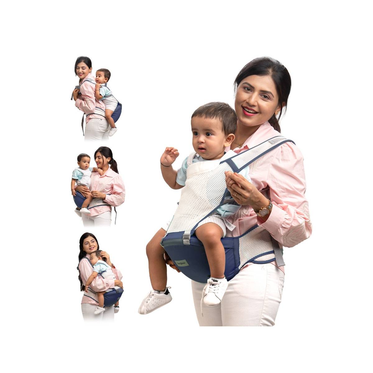 BAYBEE Navy Blue Flownest Baby Carrier (0-3 Years)