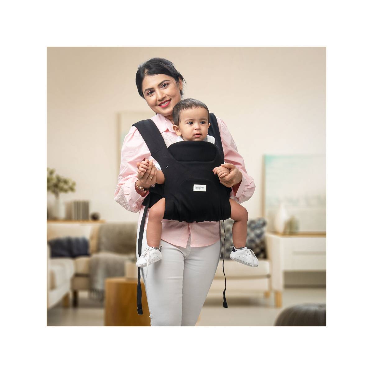 BAYBEE Black Cozy Nest Hip Seat Baby Carrier (0-3 Years)