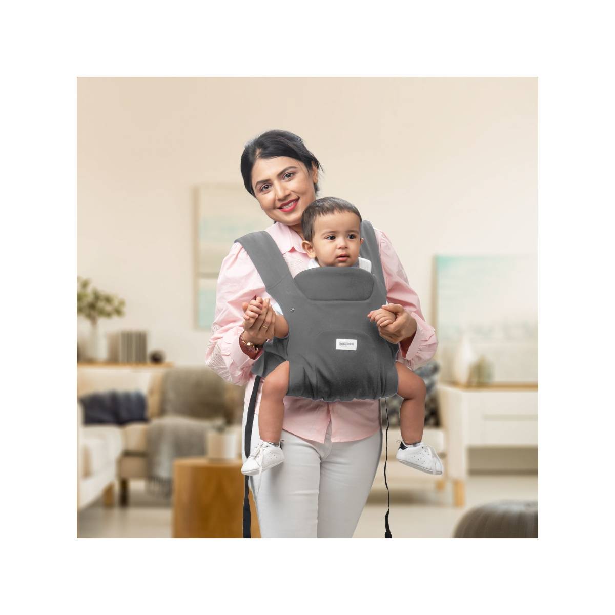 BAYBEE Dark Grey Cozy Nest Hip Seat Baby Carrier (0-3 Years)