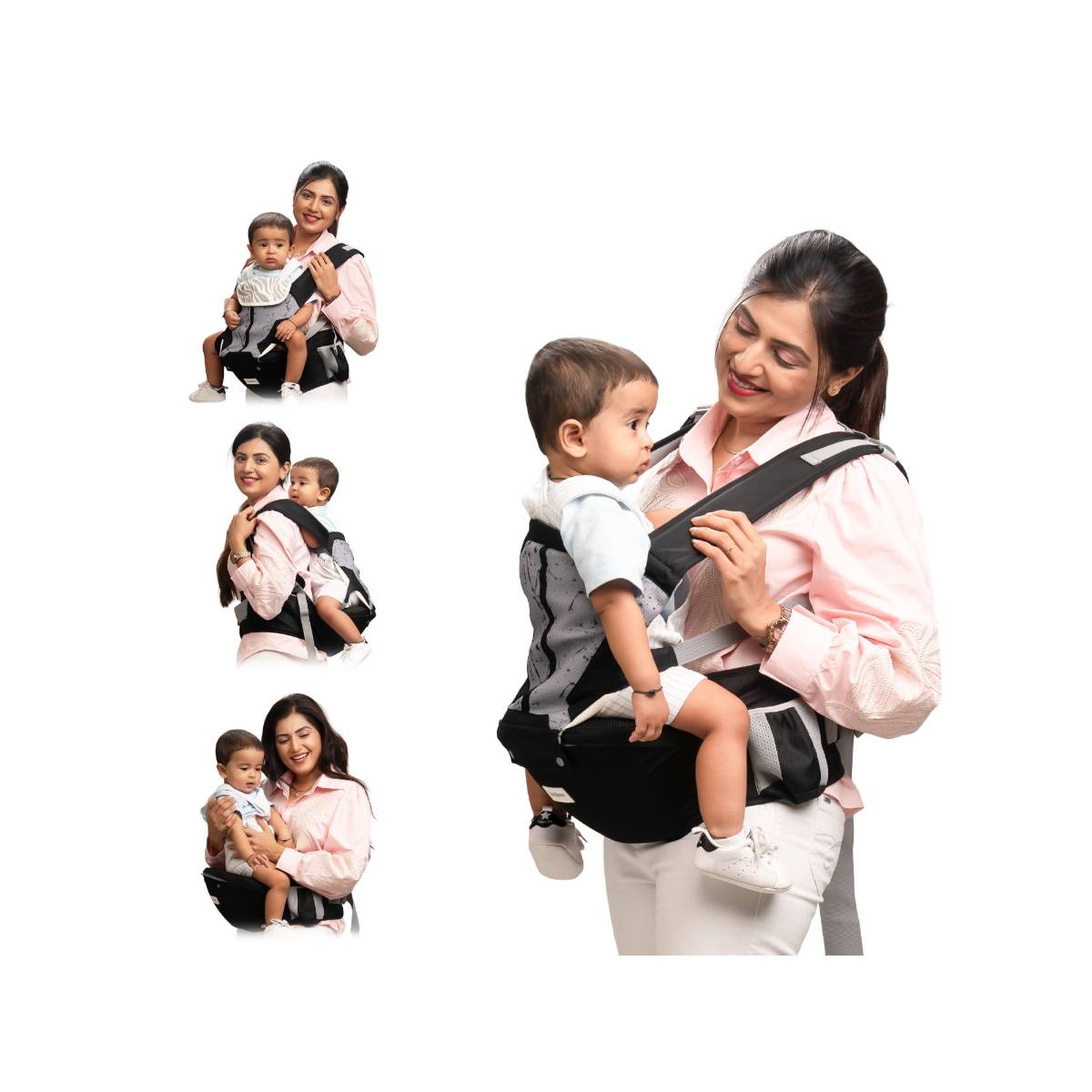 BAYBEE Black Neonest Hip Seat Baby Carrier (0-3 Years)