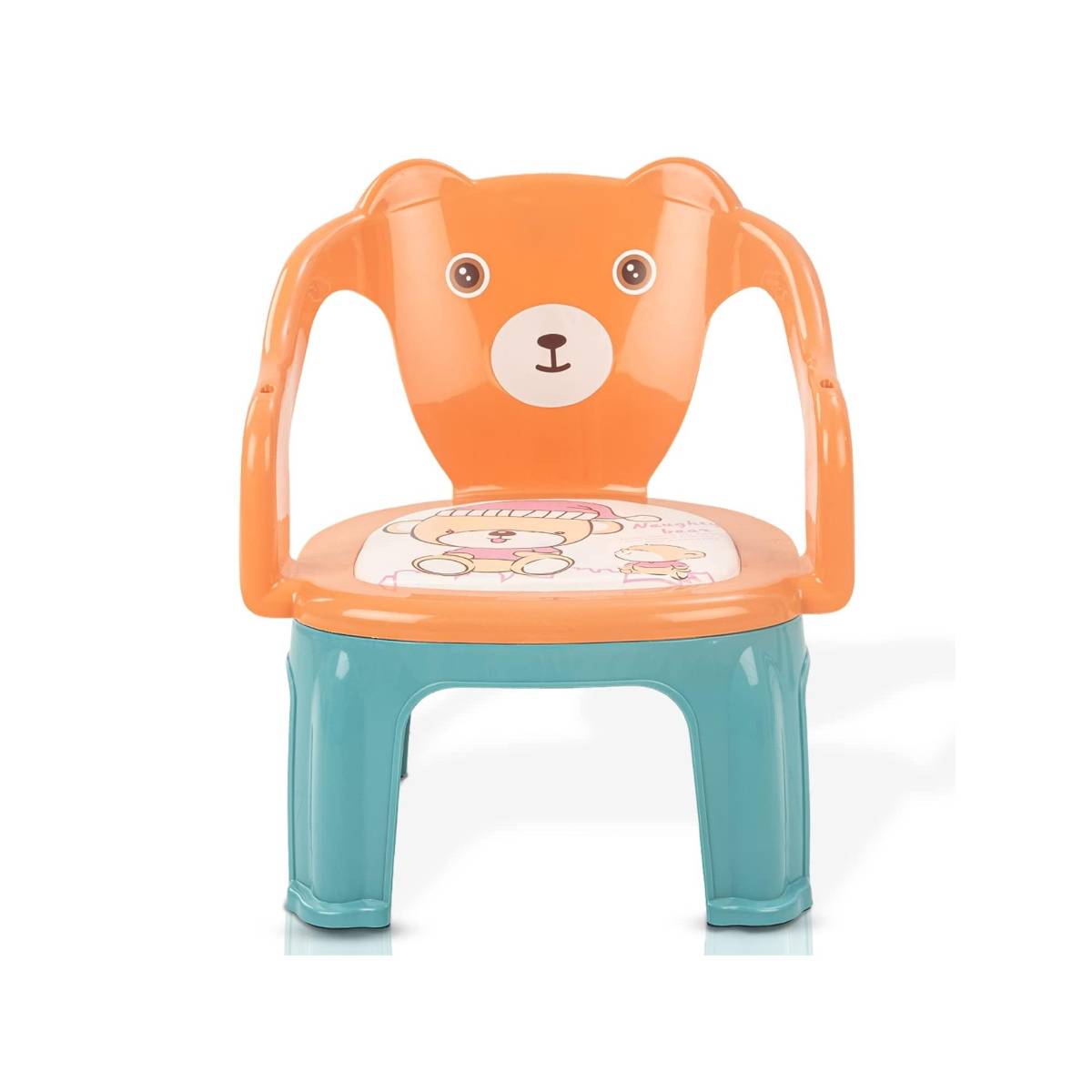 BAYBEE Orange Plastic Printed Chair