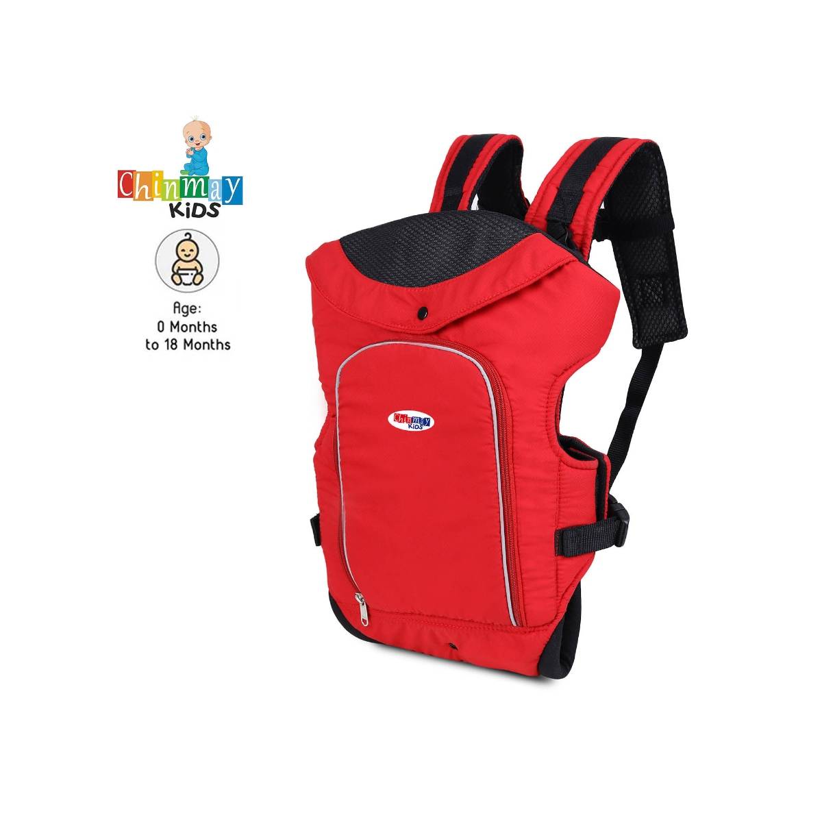 Chinmay Kids Baby Carrier 3-In-1 Ergonomic Kangaroo Design - Red