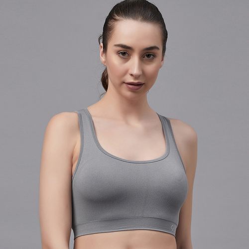 C9 Airwear Seamless Ribbed Sports Womens Bra Grey (XL)