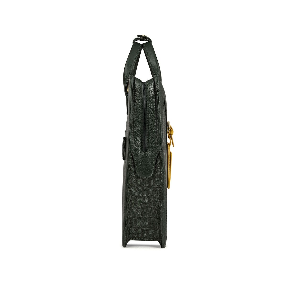 Buy Da Milano Genuine Leather Petrol Green Computer Bag Online