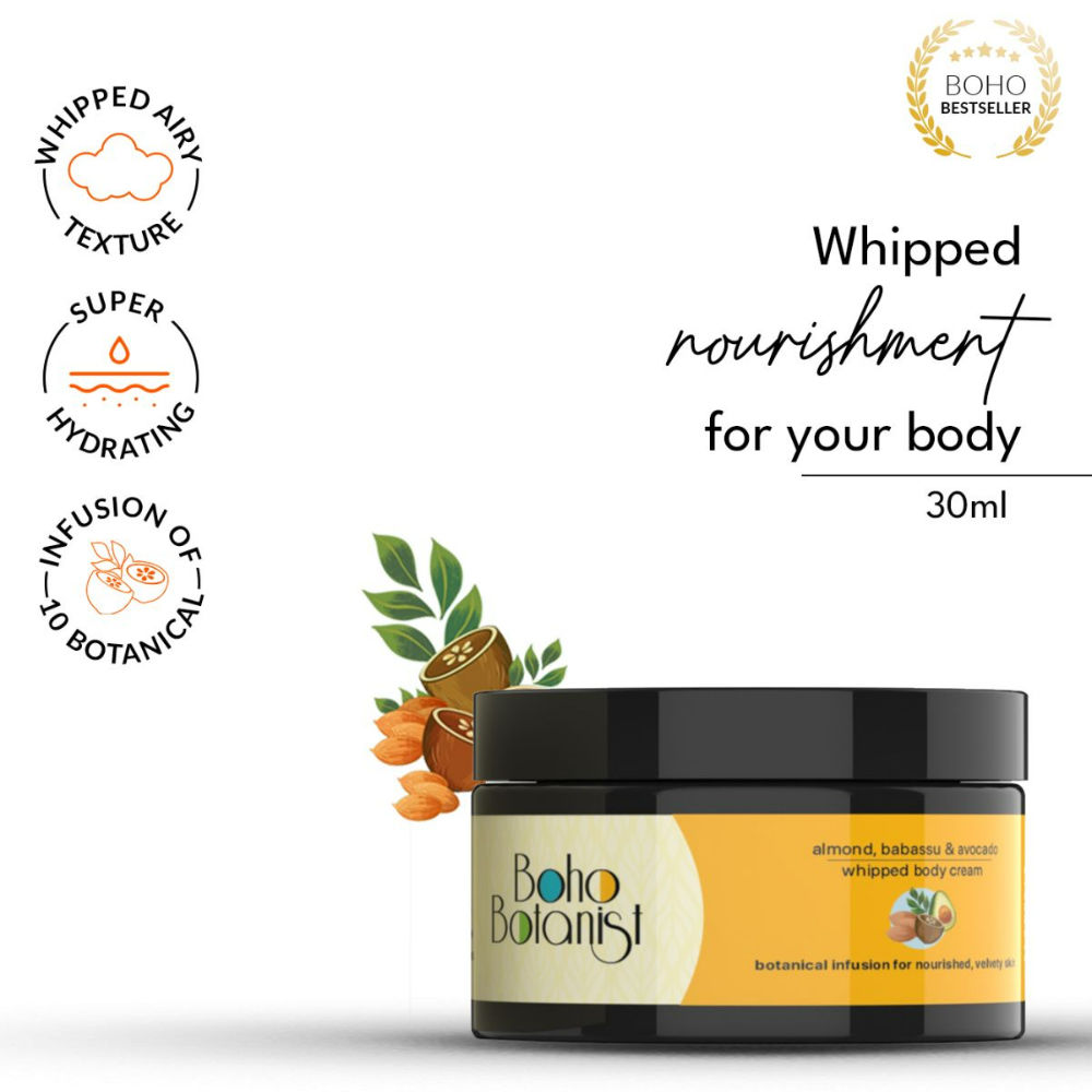 Boho Botanist Almond & Babassu Oil Body Wash + Whipped Body Cream Buy