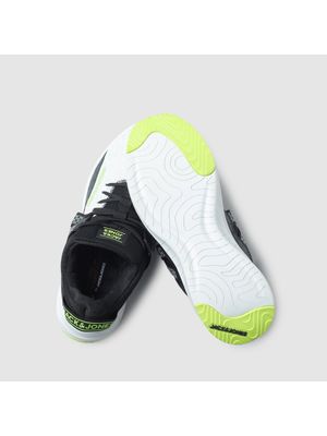 Jack & Jones White &amp; Black Colourblocked Lace-Up Sneakers