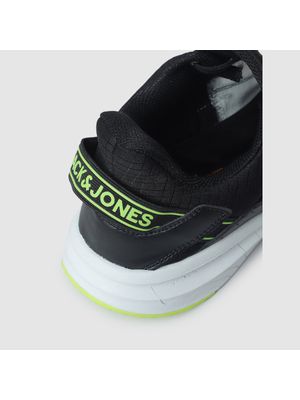 Jack & Jones White &amp; Black Colourblocked Lace-Up Sneakers