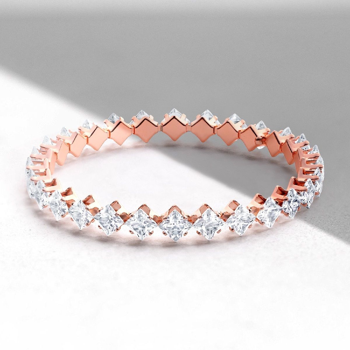 Buy Mahi Rose Gold Plated Adjustable Bracelet with Princess Cut Cubic  Zirconia Stone for Women BR1101003ZWhi Online at Best Prices in India   JioMart
