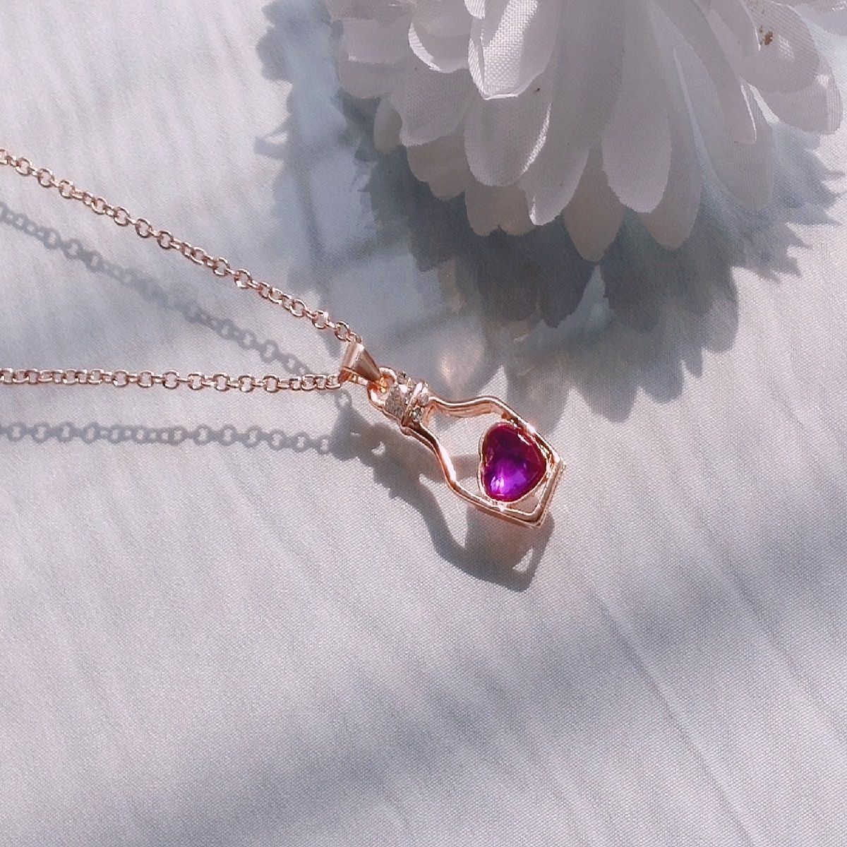 Swarovski Millenia layered necklace, Octagon cut, Purple, Rose gold-tone  plated : Amazon.in: Fashion