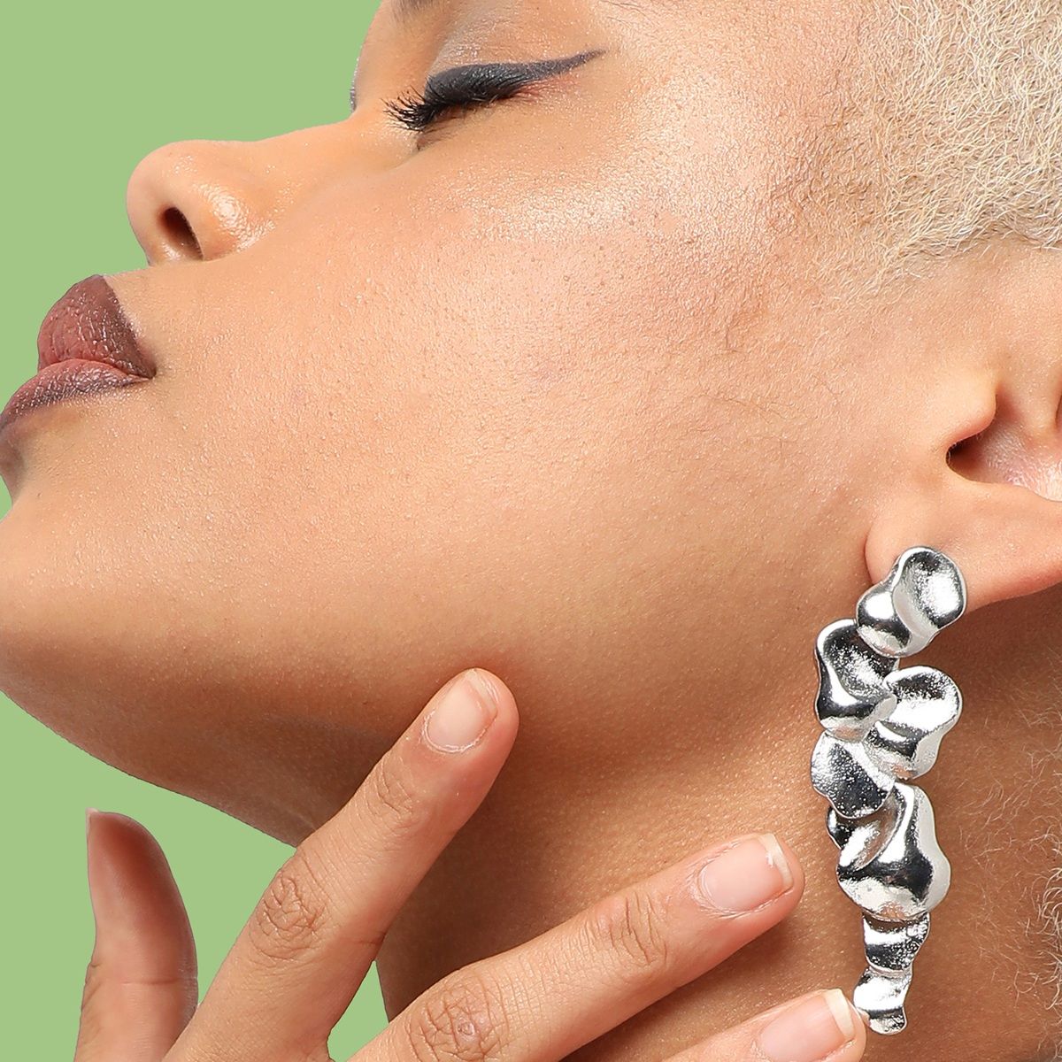 Tiny Silver Earrings With a Modern Square Shape Domed for a - Etsy