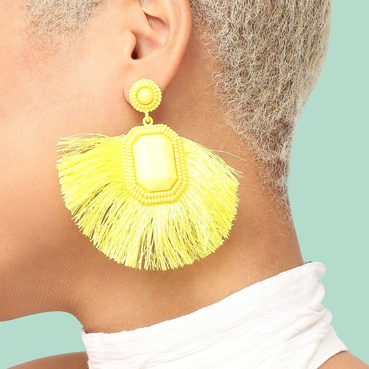 Buy Macrame Hoop Earrings Online  Rare Finds  Saanjh  Saanjh  Craft for  a fair future