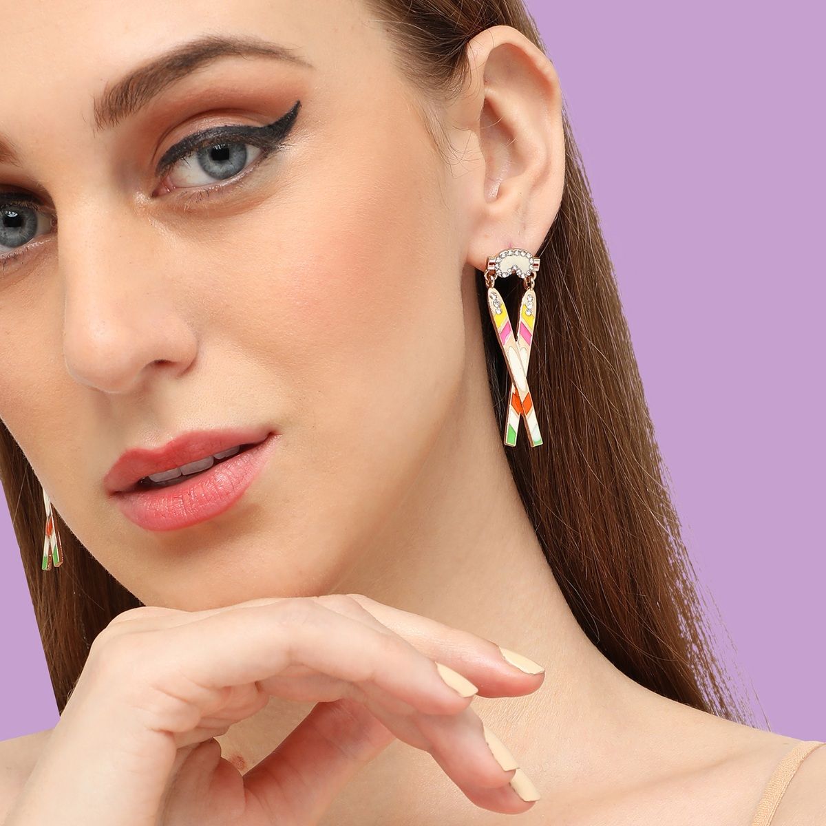 Contemporary deals hoop earrings