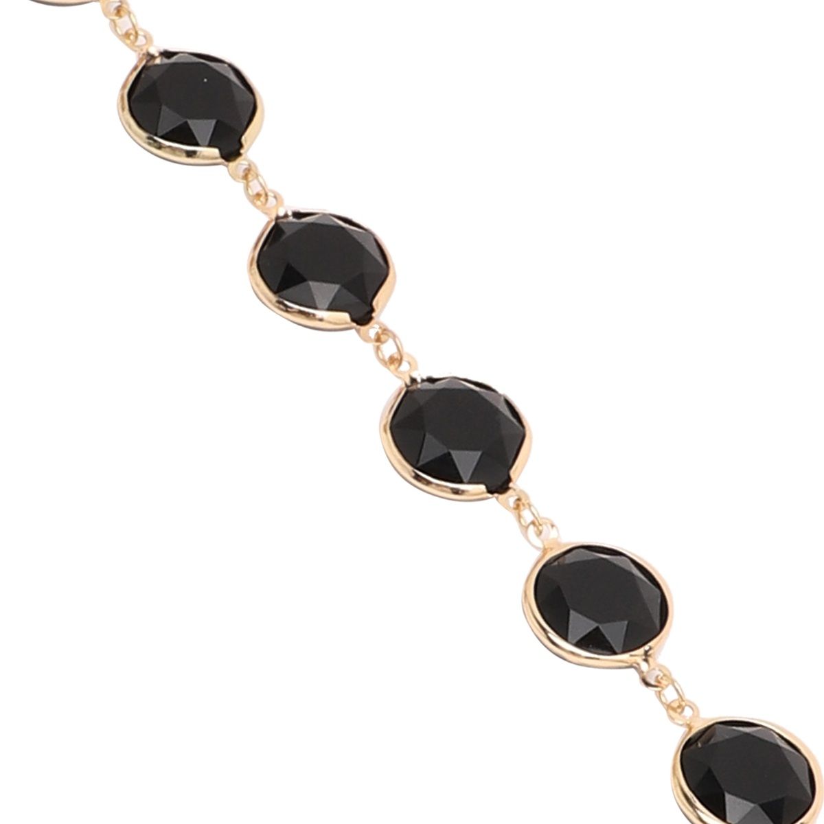 22K Yellow Gold and Black Beaded Baby Bracelet Set of 2 - BBR-478