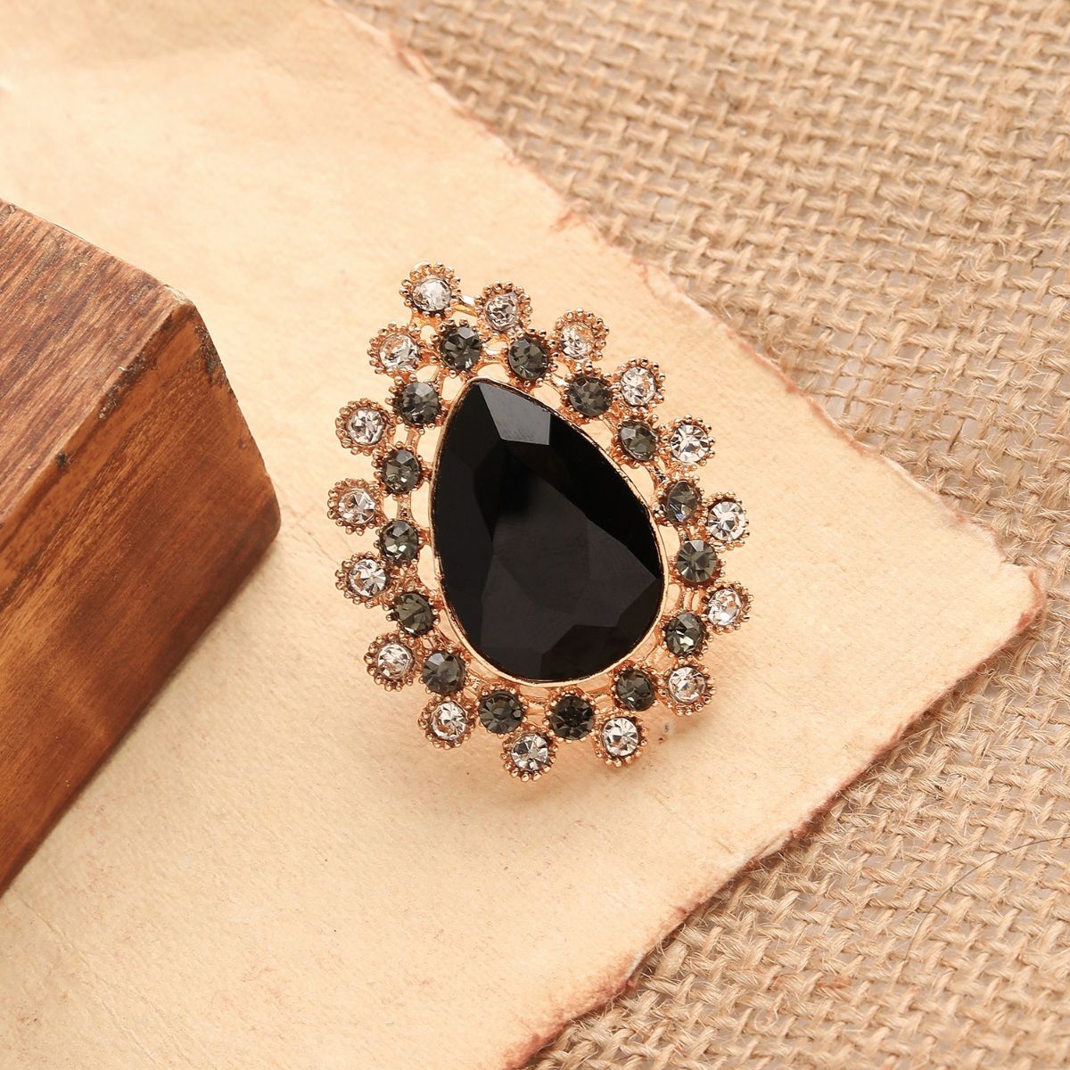 Silver ring with natural Black stone and Yellow sapphire cabochon. “My –  AmiJewel - Handcrafted gold and silver jewellery. Designer jewellery.