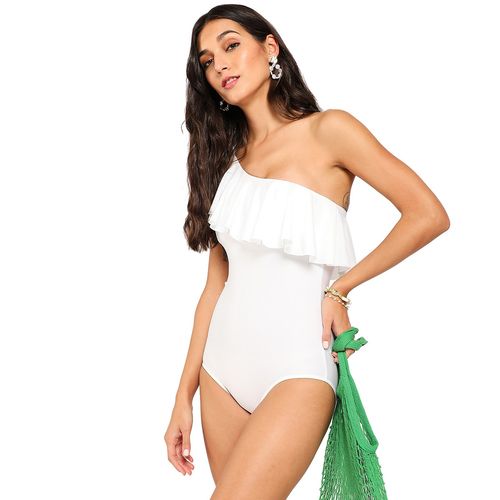 Buy Haute Sauce Women Ruffle One-shoulder One-piece Swimsuit
