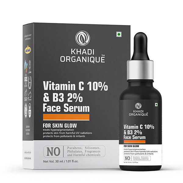 Khadi Organique Vitamin C 10% & B3 2% Face Serum For Skin Brightening