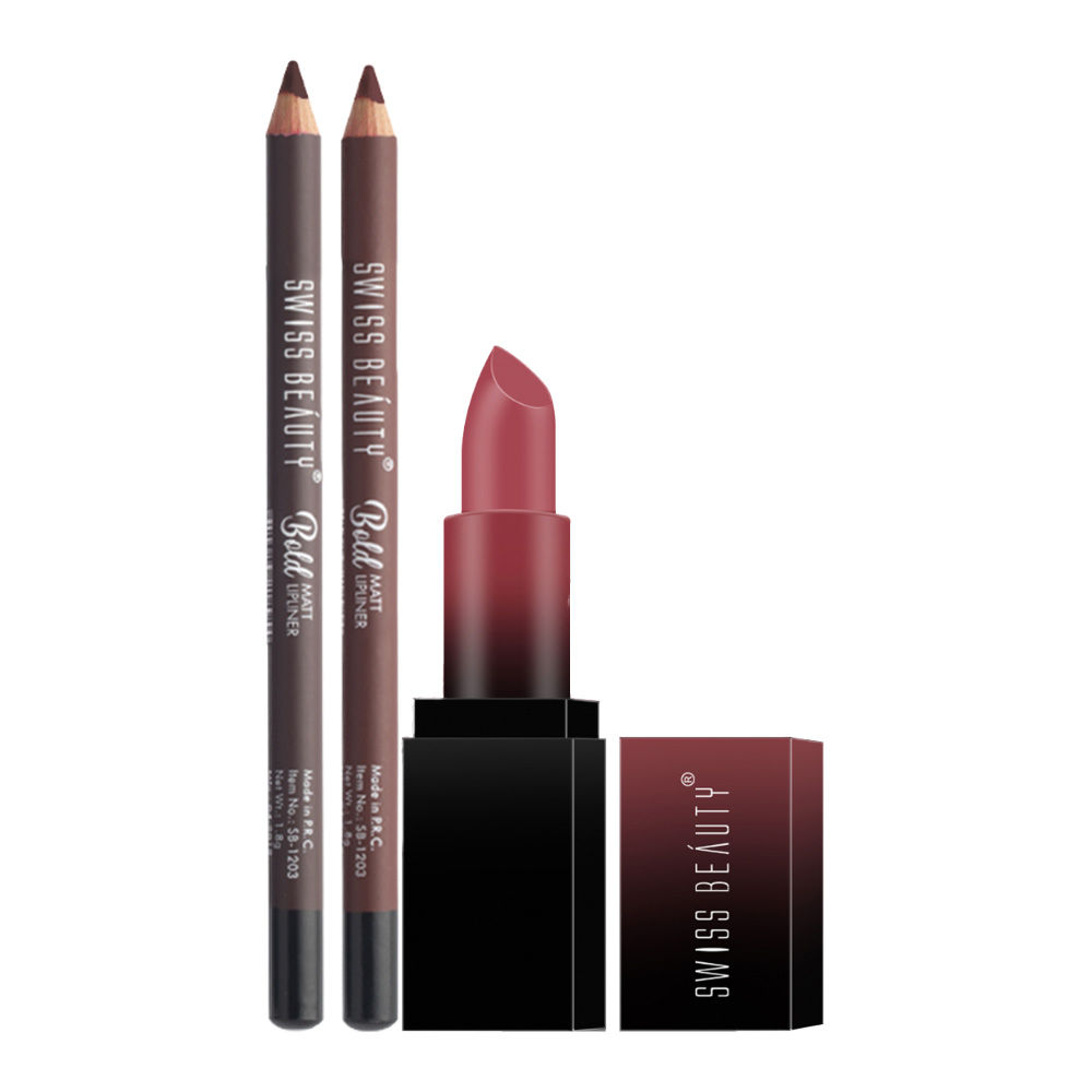 Swiss Beauty Lip Combo With Lipstick & Lip Pencil Buy Swiss Beauty Lip