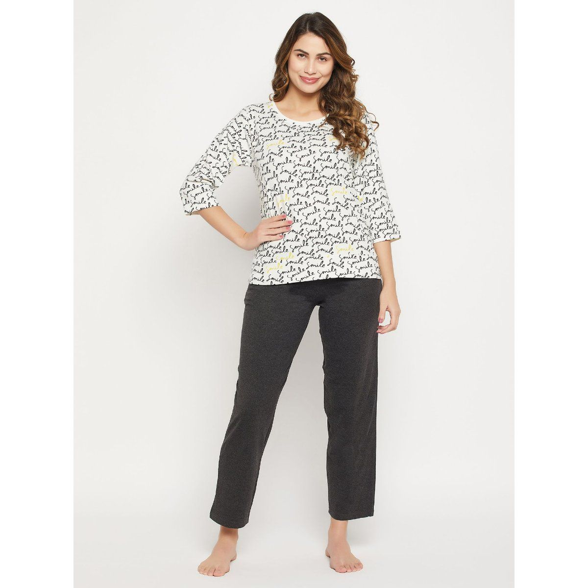 Clovia Print Top and Basic Pyjama pure Cotton (Set of 2): Buy Clovia ...