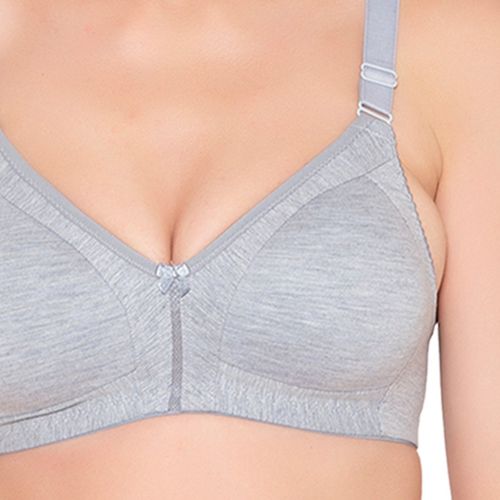 Buy Groversons Paris Beauty Women'S Non-Padded Supima Cotton Spacer And  Minimiser Bra - Grey (40D) Online